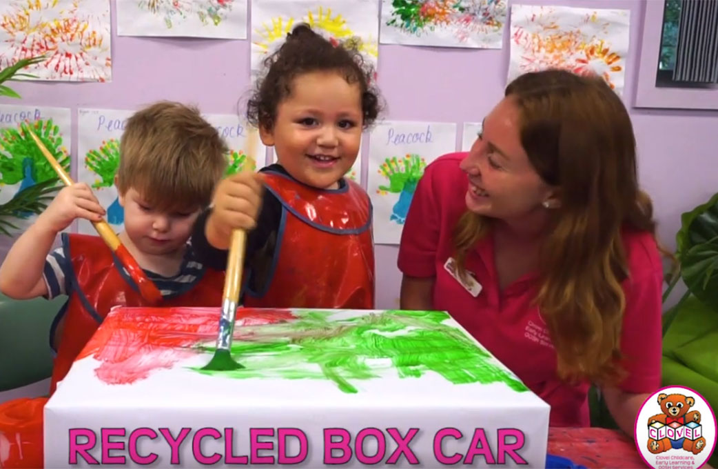 Recycled Box Cars Childcare Centre Sustainability Activity