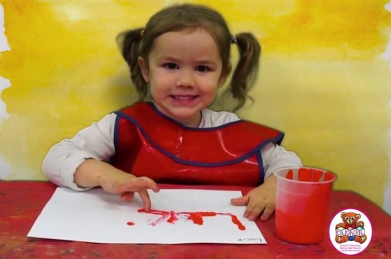 finger painting letters